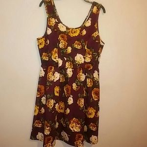 Forever21+ floral print skater dress